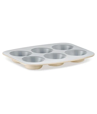 Bake with Elegance: 6-Cup Cake/Muffin Pan Set - Blue, Teal, Marble, Golden, Cream