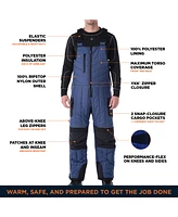 RefrigiWear Men's Frostline Insulated Bib Overalls with Performance-Flex