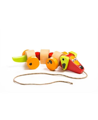 Cubika Wise Elk/Cubika Wooden Push&Pull Toy - Sausage Dog - Assorted Pre