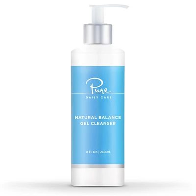 Pure Daily Care Natural Balance Gel Cleanser (8 Oz) - Gentle Refreshing Clinical-Grade Clean Beauty Daily Cleanser