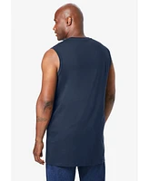 KingSize Big & Tall Shrink-Less Longer-Length Lightweight Muscle Pocket Tee