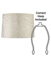 Set of 2 Round Hardback Tapered Drum Lamp Shades Off