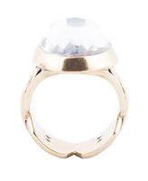 Barse Etto Black Mother of Pearl Golden Bronze Oval Ring