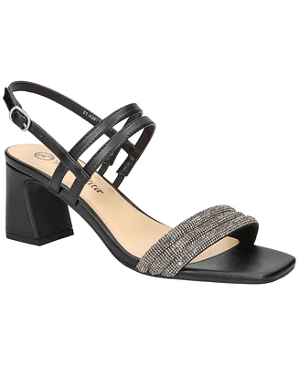 Bella Vita Women's Majesty Square Toe Block Heel Sandals