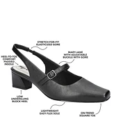 Easy Street Women's Cameo Square Toe Slingback Pumps