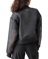 Sanctuary Women's Skyline Organza Faux-Leather Bomber Jacket