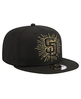 New Era Men's Black San Diego Padres Metallic Logo 9FIFTY Snapback Hat