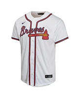 Nike Big Boys and Girls Ozzie Albies White Atlanta Braves Home Game Player Jersey