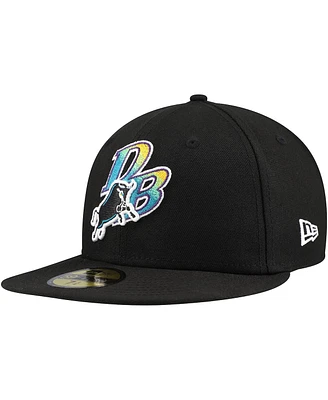 New Era Men's Black Durham Bulls Authentic Collection 59FIFTY Fitted Hat