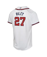 Nike Big Boys and Girls Austin Riley White Atlanta Braves Home Game Player Jersey