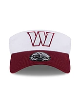 New Era Men's White/Burgundy Washington Commanders 2024 Nfl Training Camp Adjustable Visor