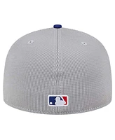 New Era Men's Gray Los Angeles Dodgers Pivot Mesh 59FIFTY Fitted Hat