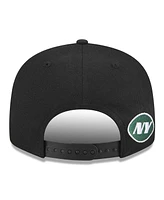 New Era Men's Black New York Jets Gothic Script 9FIFTY Snapback Hat