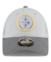 New Era Men's Gray Pittsburgh Steelers 2024 Nfl Training Camp 9FORTY Adjustable Hat