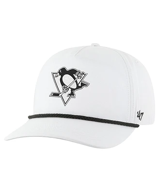 '47 Brand Men's White Pittsburgh Penguins Rope Hitch Adjustable Hat