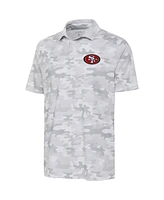 Antigua Men's White San Francisco 49ers Collide Polo