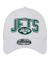 New Era Men's White York Jets Breakers 39THIRTY Flex Hat