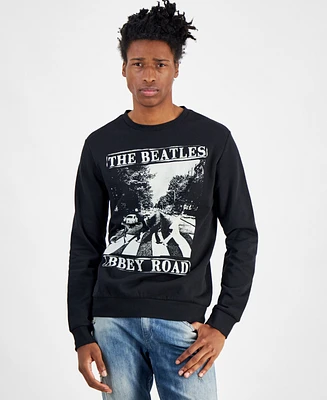 Hybrid Men's The Beatles Abbey Road Regular-Fit Printed Fleece Sweatshirt