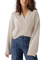 Sanctuary Women's Chill Vibes Cotton V-Neck Pullover Sweater