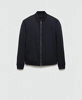 Mango Men's Zip Detail Bomber Jacket