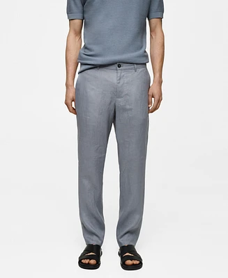 Mango Men's Slim-Fit Linen Pants