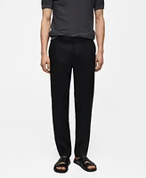 Mango Men's Linen Slim-Fit Pants