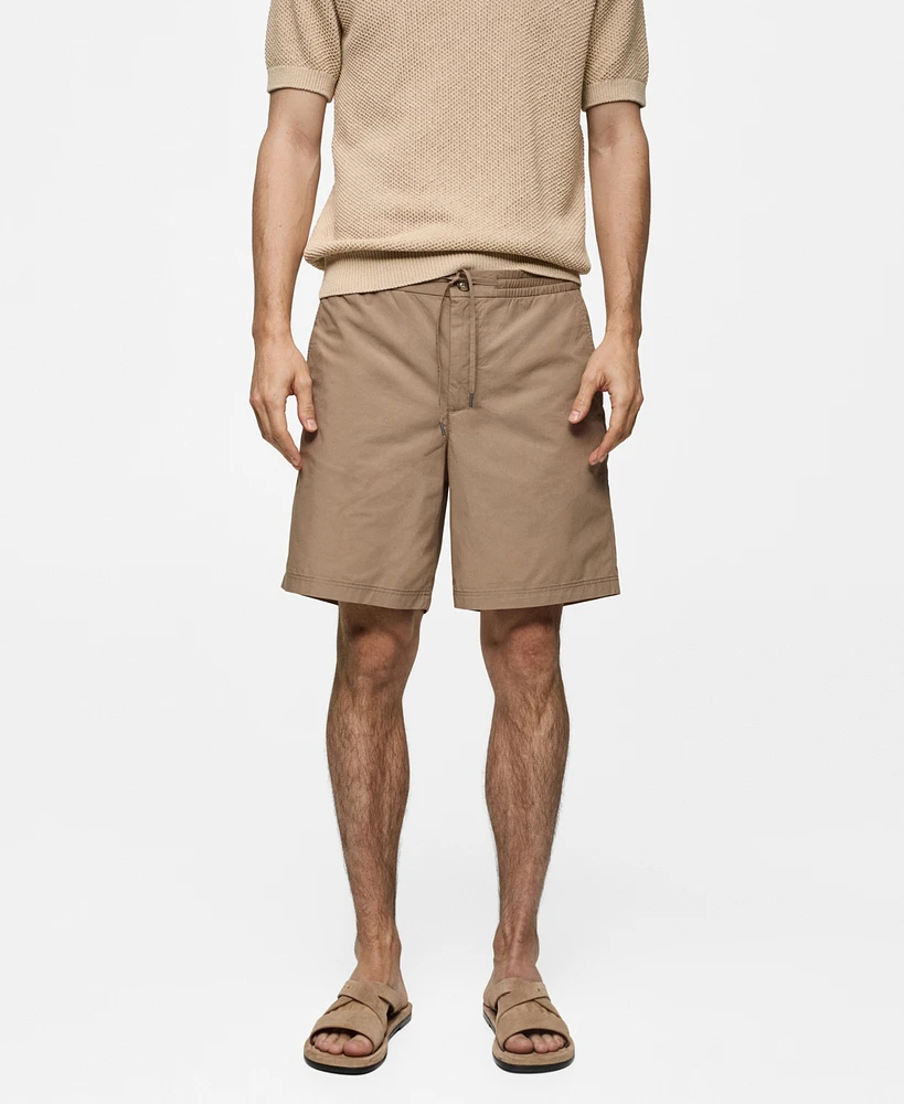 Mango Men's Drawstring Bermuda Shorts