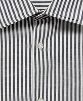 Mango Men's Regular-Fit Striped Cotton-Linen Shirt