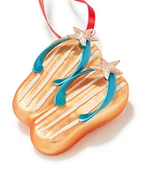 Holiday Lane Seaside Flip Flops with Starfish Ornament, Exclusively at Macy's