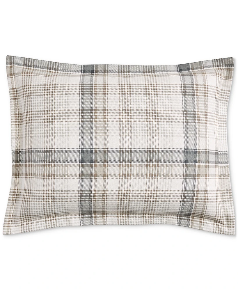 Charter Club Fireside Plaid Flannel Sham, King, Exclusively at Macy's