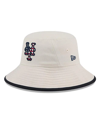 New Era Men's Khaki New York Mets 2024 Fourth of July Bucket Hat