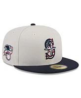 New Era Men's Black Seattle Mariners 2024 Fourth of July 59FIFTY Fitted Hat