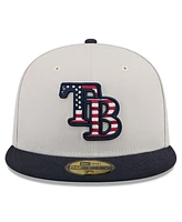 New Era Men's Black Tampa Bay Rays 2024 Fourth of July 59FIFTY Fitted Hat