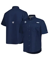 Columbia Men's Navy Tampa Bay Rays Tamiami Omni-Shade Button-Down Shirt