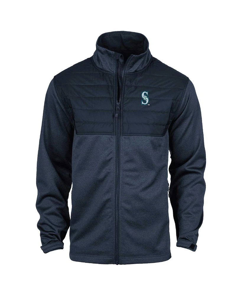 Dunbrooke Men's Heather Navy Seattle Mariners Explorer Full-Zip Jacket