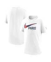 Nike Big Boys and Girls White Paris Saint-Germain Swoosh T-Shirt