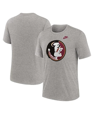 Nike Men's Heather Gray Florida State Seminoles Blitz Evergreen Legacy Primary Tri-Blend T-Shirt