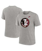 Nike Men's Heather Gray Florida State Seminoles Blitz Evergreen Legacy Primary Tri-Blend T-Shirt