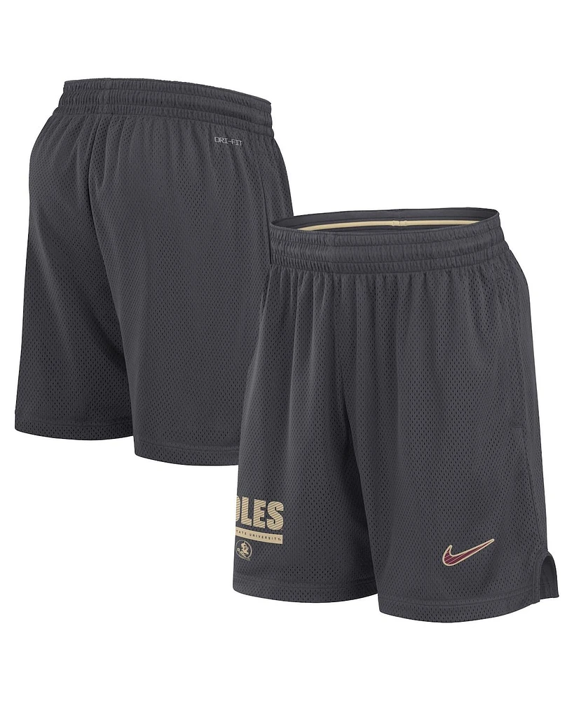 Nike Men's Anthracite Florida State Seminoles 2024 Sideline Mesh Shorts