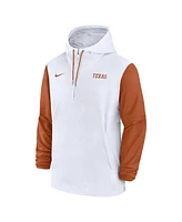 Nike Men's White Texas Longhorns 2024 Sideline Pregame Player Half-Zip Hoodie