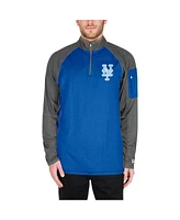 New Era Men's Royal York Mets Father's Day Raglan Quarter-Zip Top