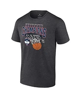 Fanatics Men's Charcoal UConn Huskies 2024 Ncaa Basketball National Champions Core T-Shirt