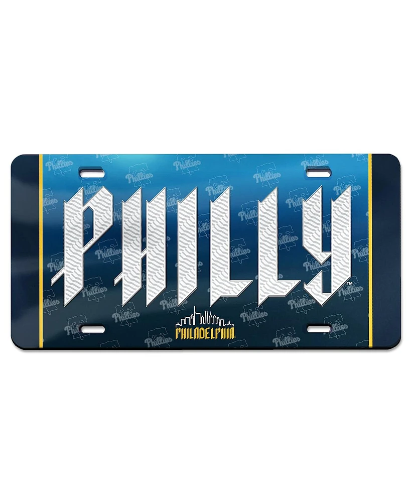 Wincraft Philadelphia Phillies City Connect Laser-Cut Metallic License Plate