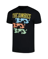 Manhead Merch Men's Black The Zombies Greatest Hits Photo Graphic T-Shirt