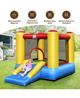 Costway Inflatable Bouncer Kids Slide Bounce House without Blower