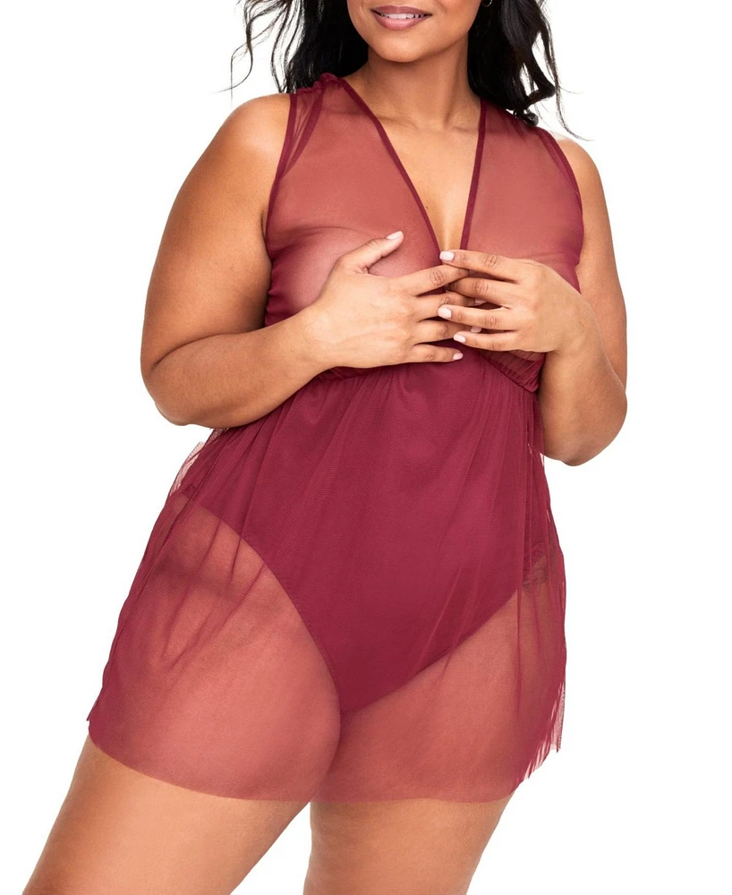 Adore Me Plus Lismore Babydoll Lingerie