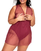 Adore Me Plus Lismore Babydoll Lingerie