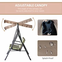 Simplie Fun Expansive Outdoor Patio Swing with Comfort Cushion Rest, Unwind, and Share