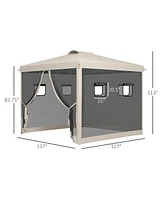 Streamdale Furniture Portable & Screened Pop-Up Canopy for Outdoor Events