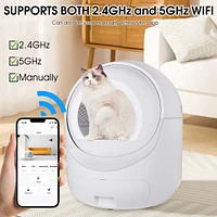 Streamdale Furniture Smart Pet Assistant Self-Cleaning Cat Litter Box with Odor Control and App Monitoring